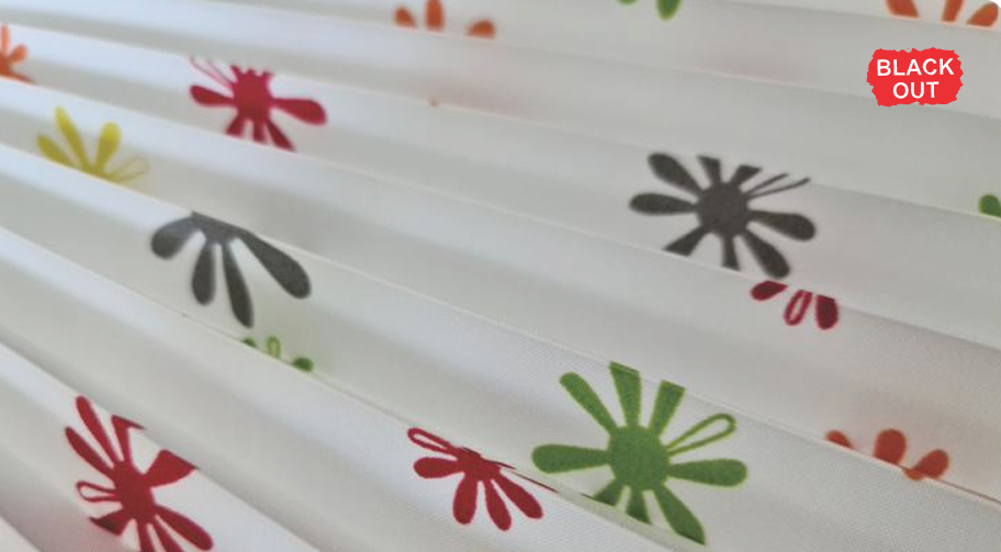 Happy-Flowers-1 Jaluzele Tip pliseu - Black-Out - Enea BO - imagine 1